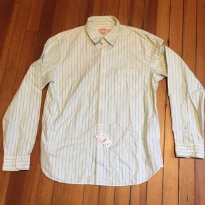NWT Brooks Brothers L button-down shirt green blue